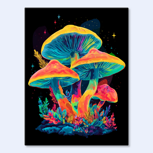 Neon Mushrooms