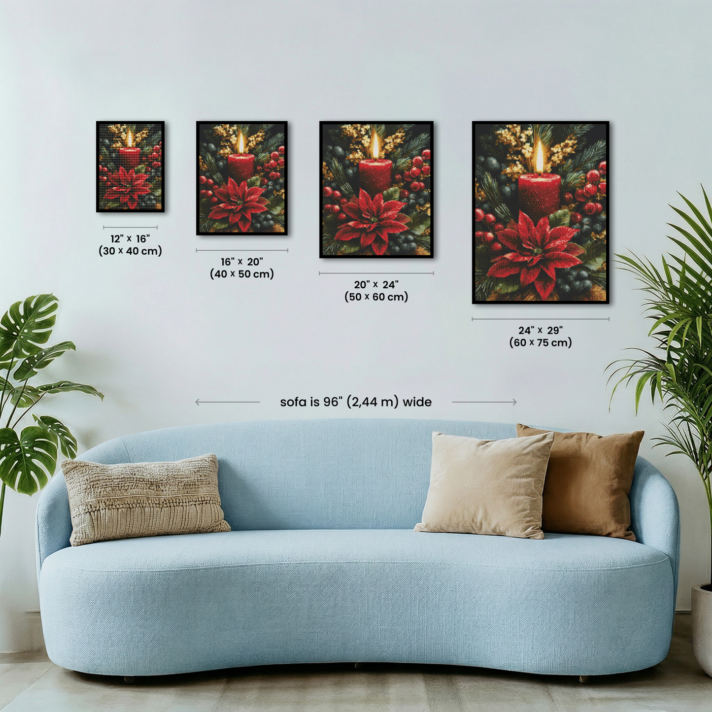 Poinsettia Candle