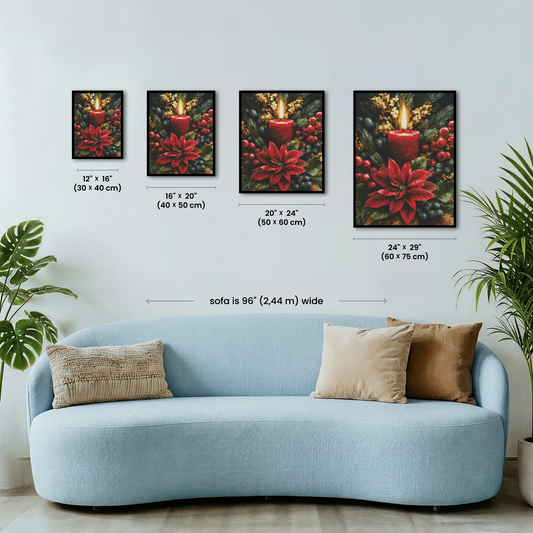 Poinsettia Candle