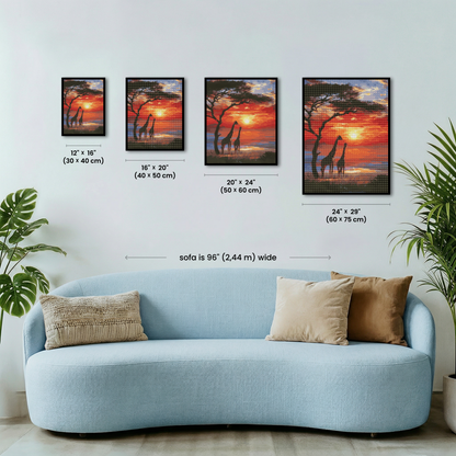 Sunset Giraffes